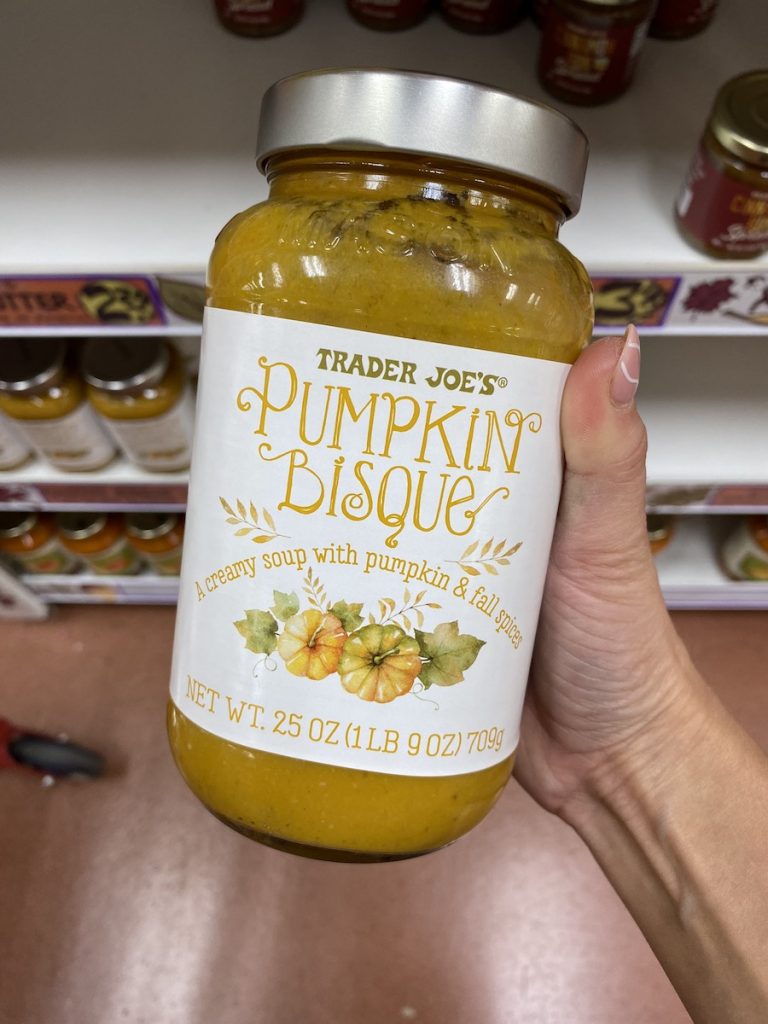 pumpkin bisque trader joe's fall item